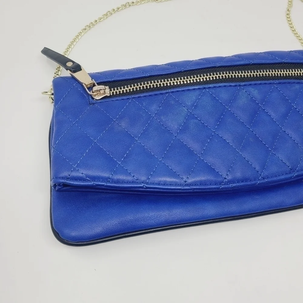 Urban Expressions | Women's Royal Blue Fold Front Crossbody Bag (One Size)